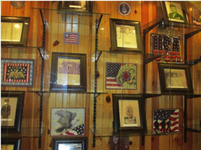 display case featuring our area Veterans
