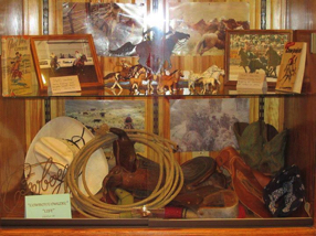 another view of Cowboy/Cowgirl display case designed by Cynthia Ross and Sydney Lindquist